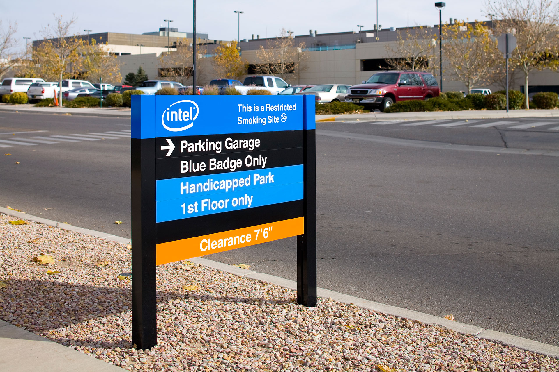 Intel Campus and Parking Garage Signage