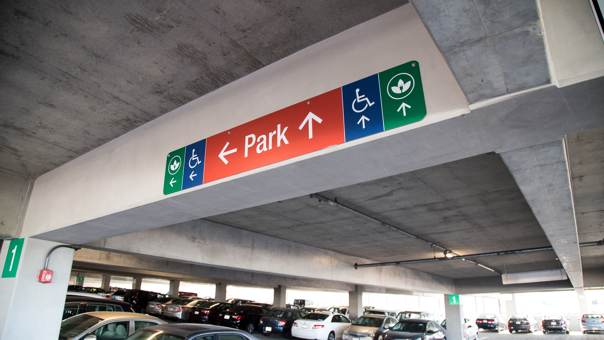 parking garage signs