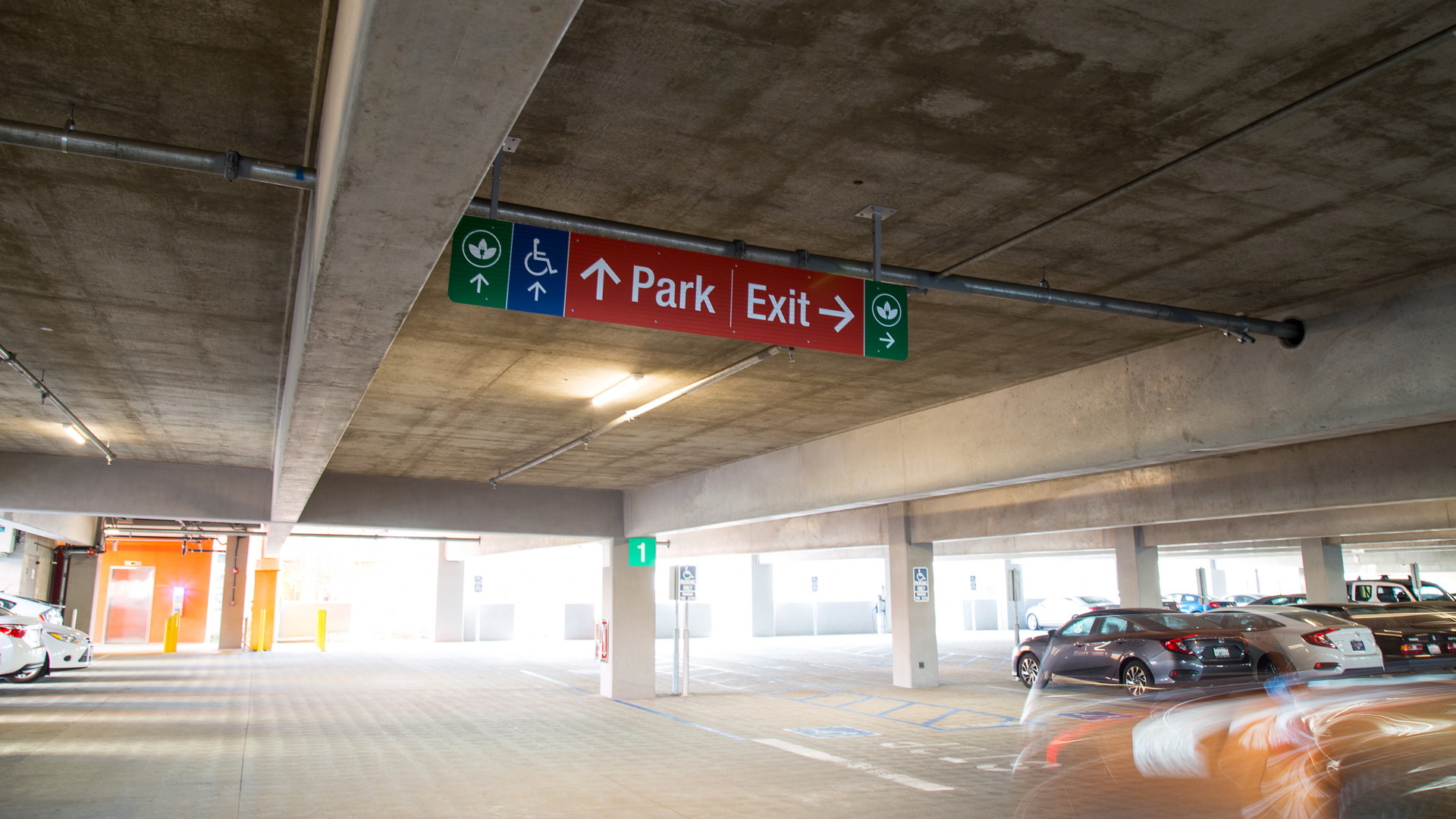 parking garage signs