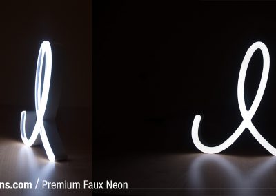 Faux Neon Letters