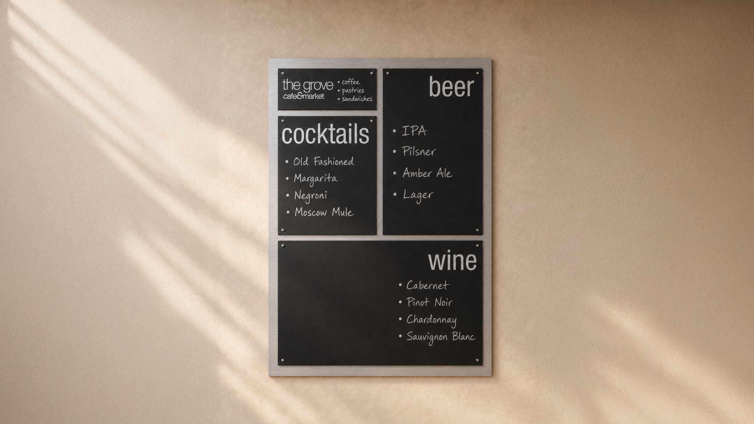 Menu chalk board