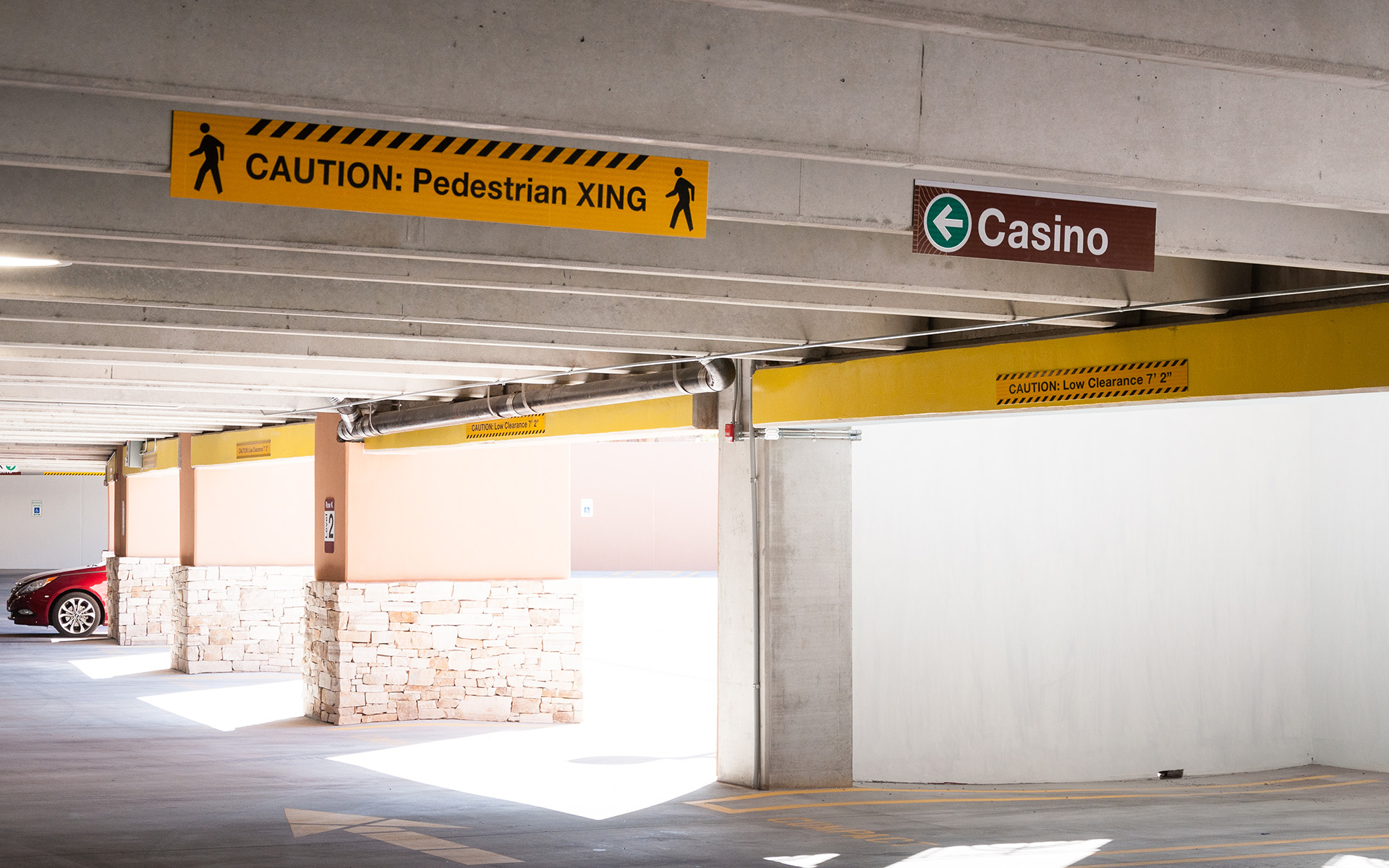 Sandia Casion Parking Lot Signage