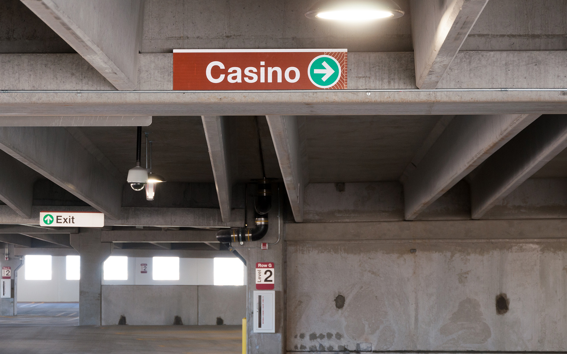 Sandia Casion Parking Lot Signage