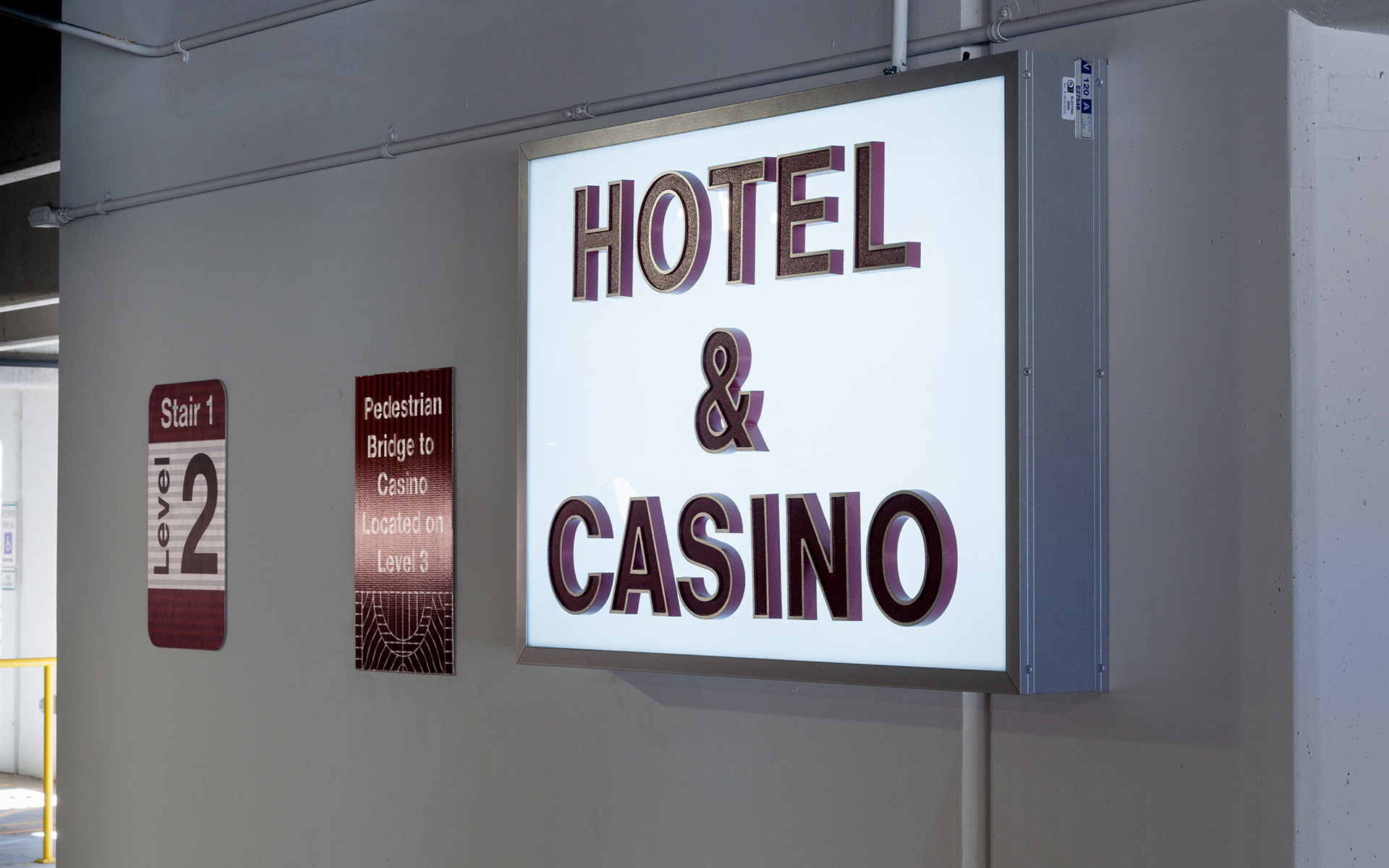 Sandia Casion Parking Lot Signage