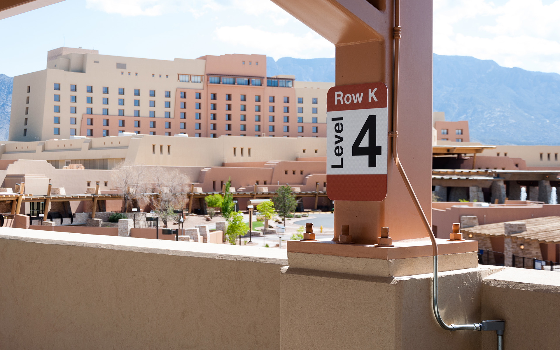 Sandia Casion Parking Lot Signage