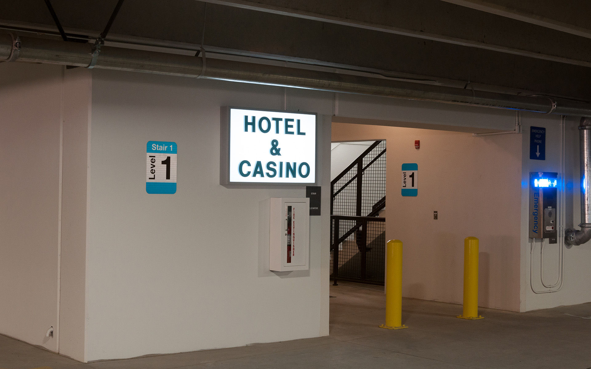 Sandia Casion Parking Lot Signage