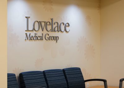 Lovelace Medical Group clinic waiting area with seating and open layout