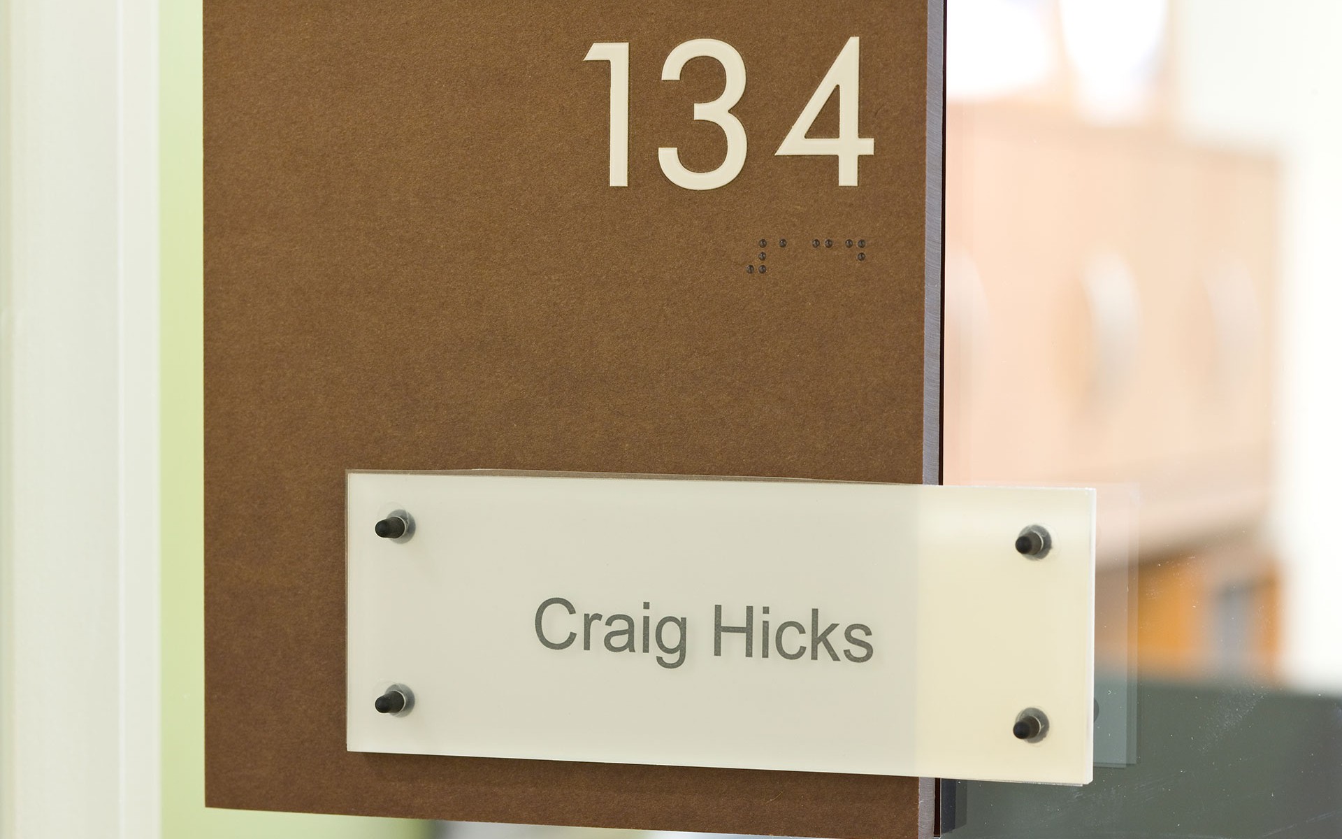 ADA room sign with removable insert for easy updates