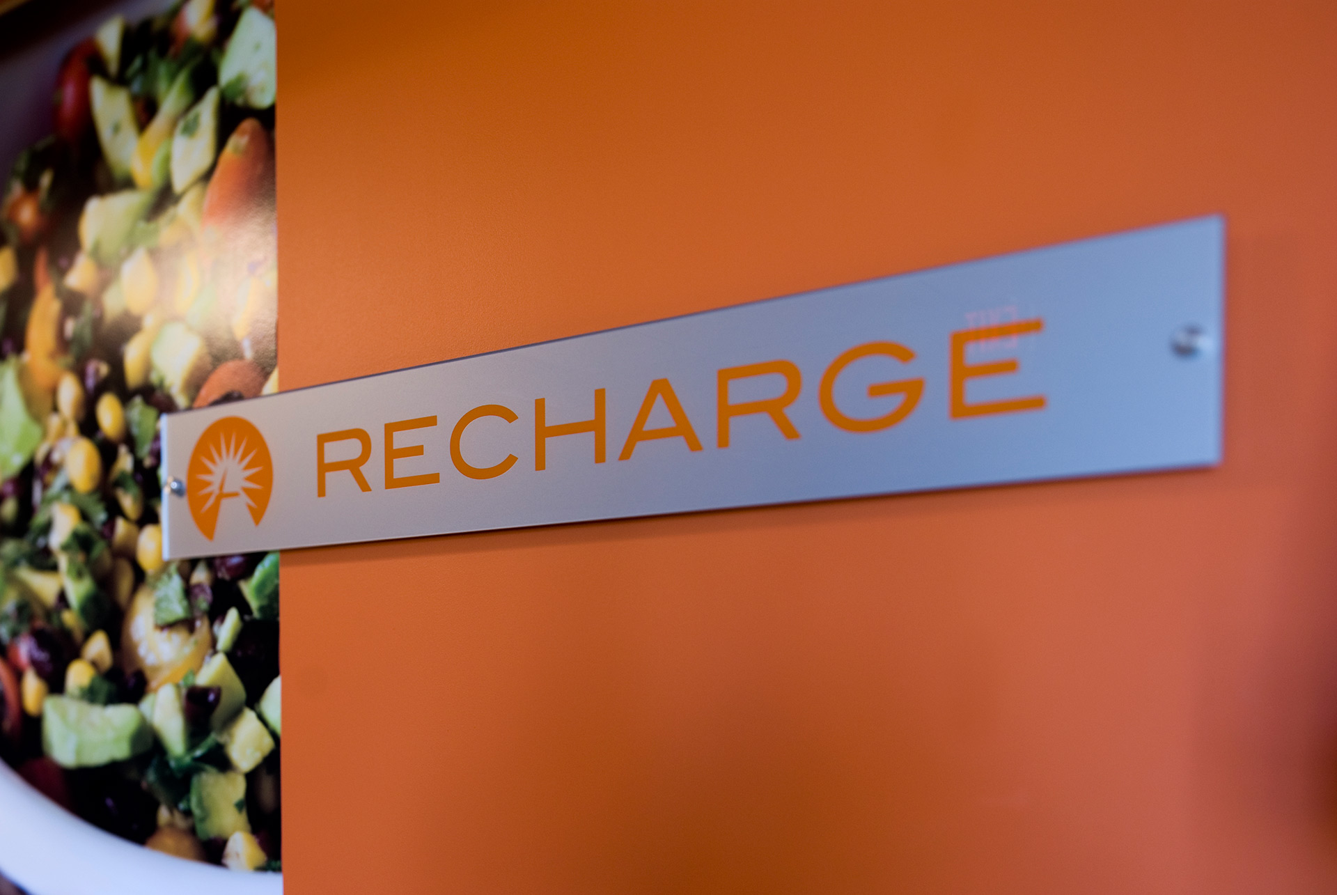 Interior stair feature wall with large scale environmental graphics