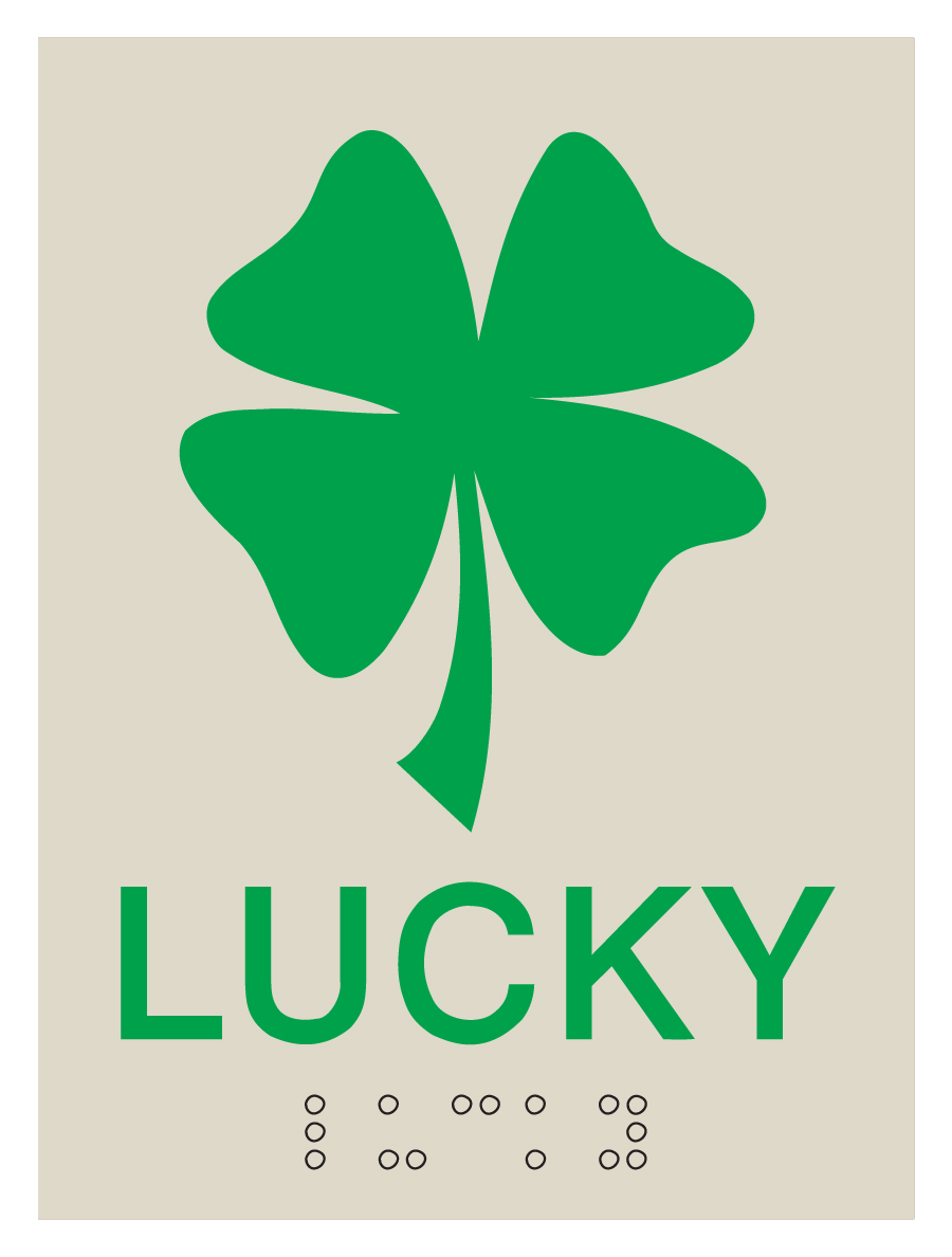 CSB Collectable Lil Sign 2005 03 Lucky ADA promotional tactile sign Lucky theme by Century Sign Builders