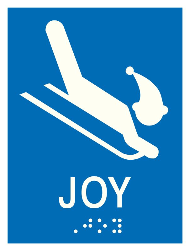 CSB Collectable Lil Sign 2011 12 Joy ADA Sign ADA promotional tactile sign Joy theme by Century Sign Builders