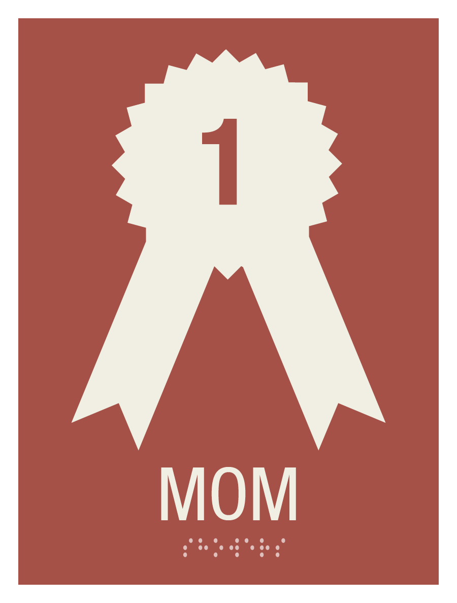 CSB Collectable Lil Sign 2012 04 MOM ADA Sign ADA promotional tactile sign MOM theme by Century Sign Builders