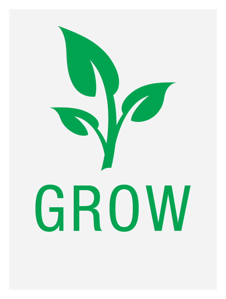 CSB Collectable Lil Sign 2013 03 GROW ADA Sign ADA promotional tactile sign GROW theme by Century Sign Builders