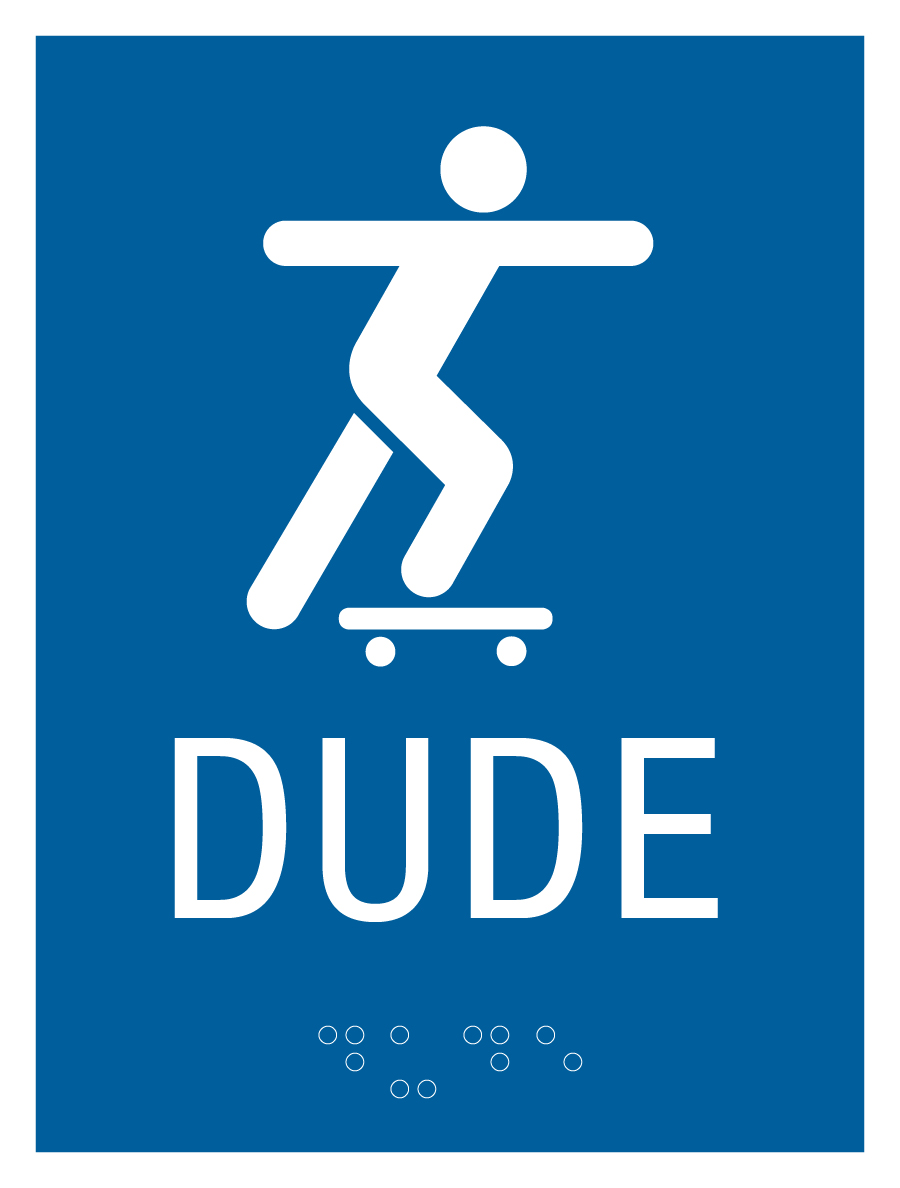 CSB Collectable Lil Sign 2017 06 Dude Skateboarding ADA promotional sign skateboarding theme by Century Sign Builders
