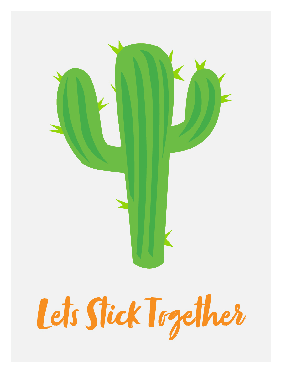CSB Collectable Lil Sign 2018 00 Cactus Direct To Substrate Print ADA promotional direct to substrate print cactus graphic by Century Sign Builders