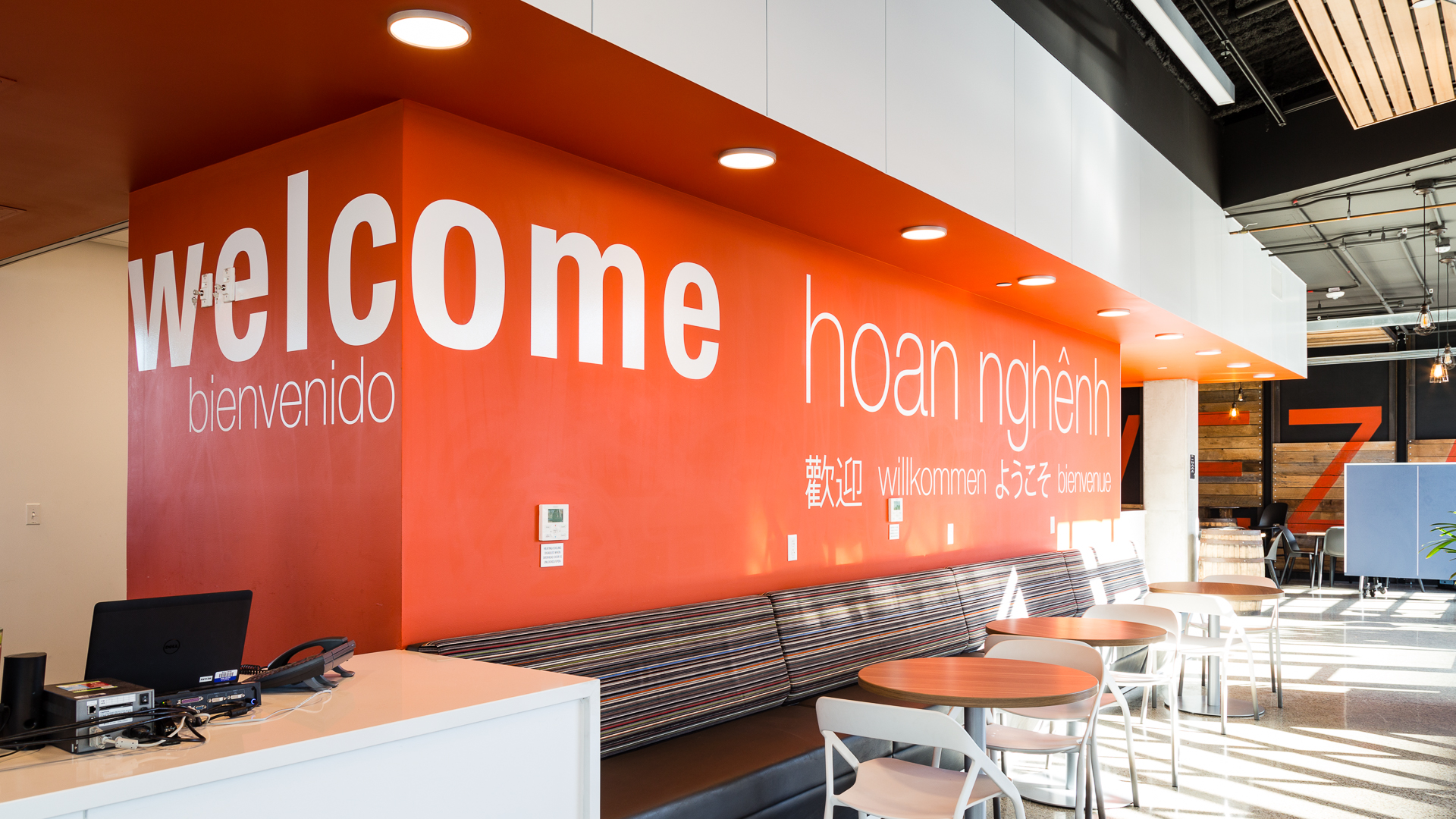 UCSD Welcome Wall Custom Wall Graphics "Welcome" in multiple languages