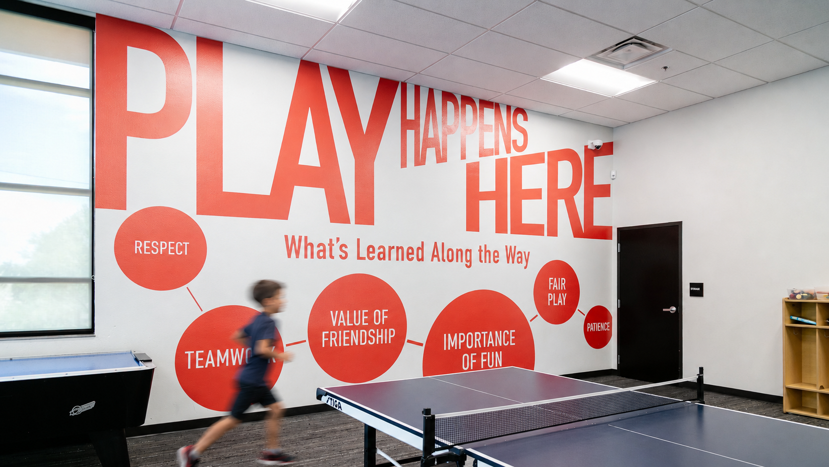 Play Happens Here Vinyl Wall Supergraphics Play Happens Here Vinyl Wall Supergraphics